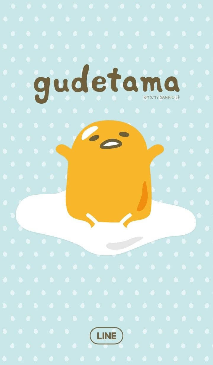 Gudetama, yellow egg-shaped character, white cloud, SD Phone Wallpaper