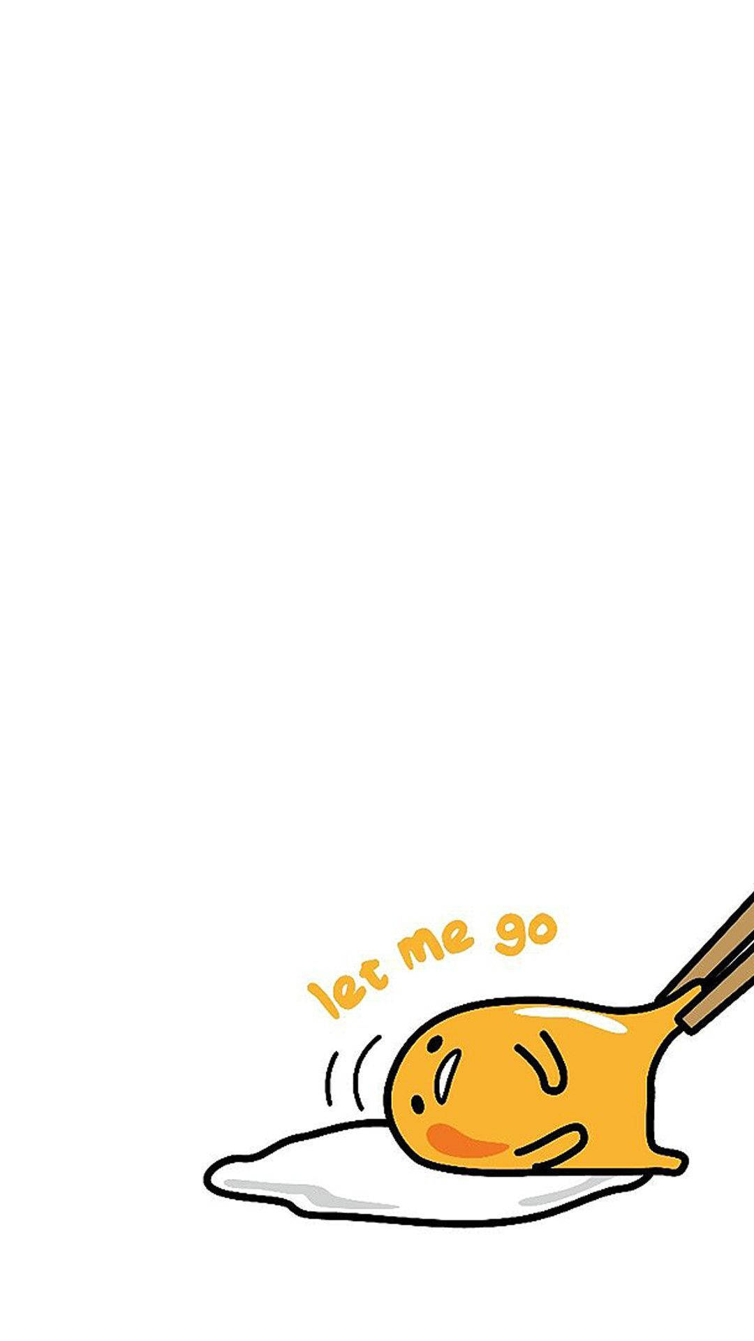 Gudetama, chopsticks, yellow cartoon egg, Full HD Phone Wallpaper