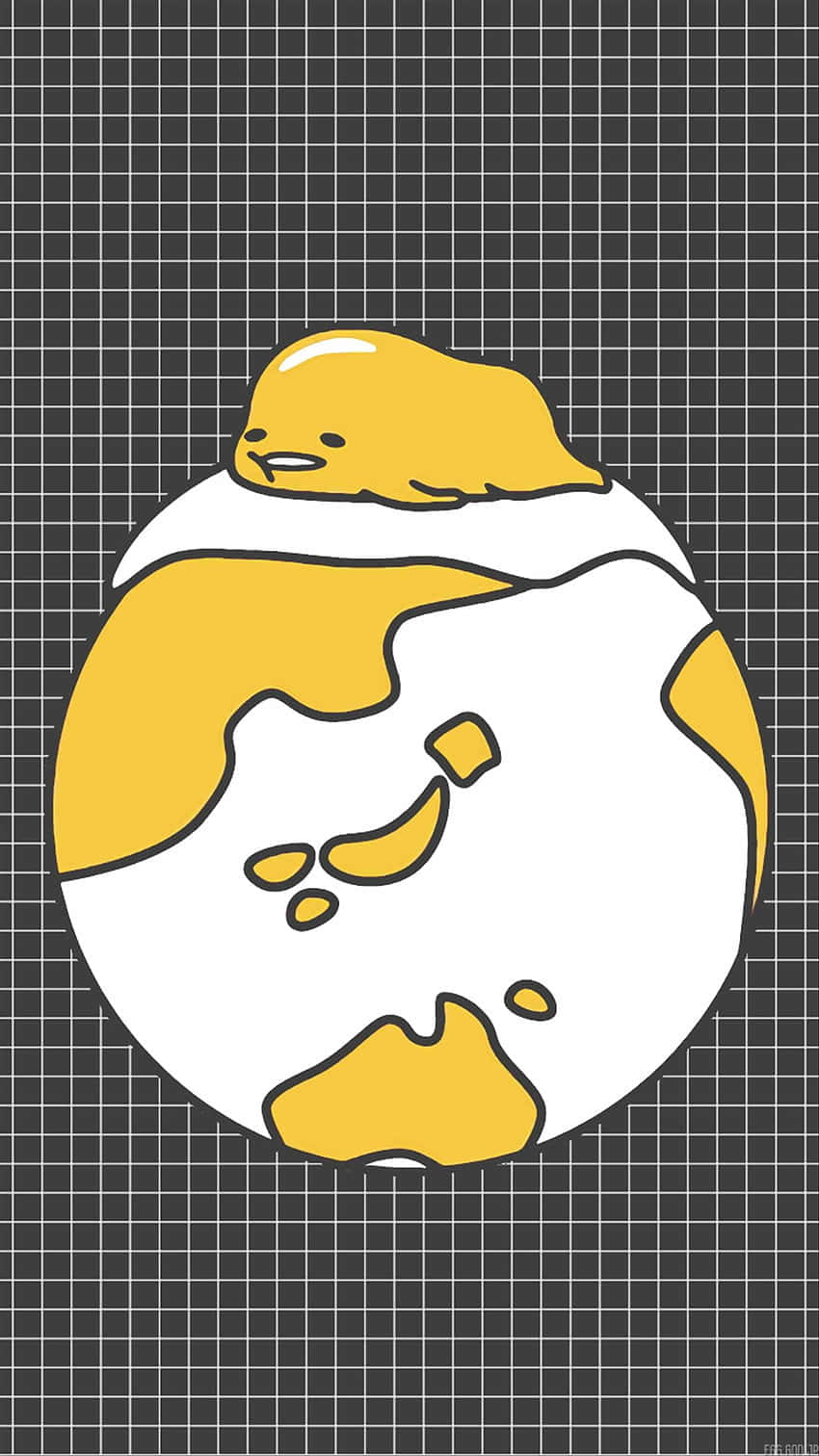 Gudetama, yellow gudetama character, cracked egg, HD Phone Wallpaper
