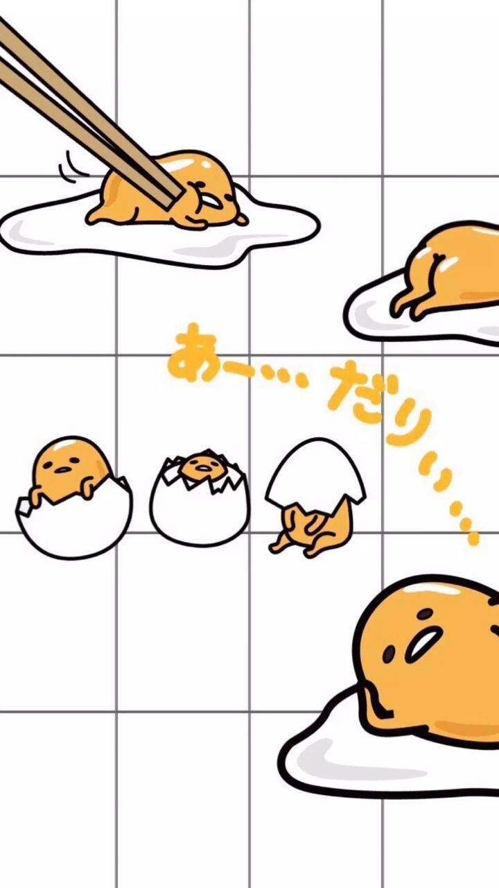 Gudetama, cartoon egg character, face, HD Phone Wallpaper