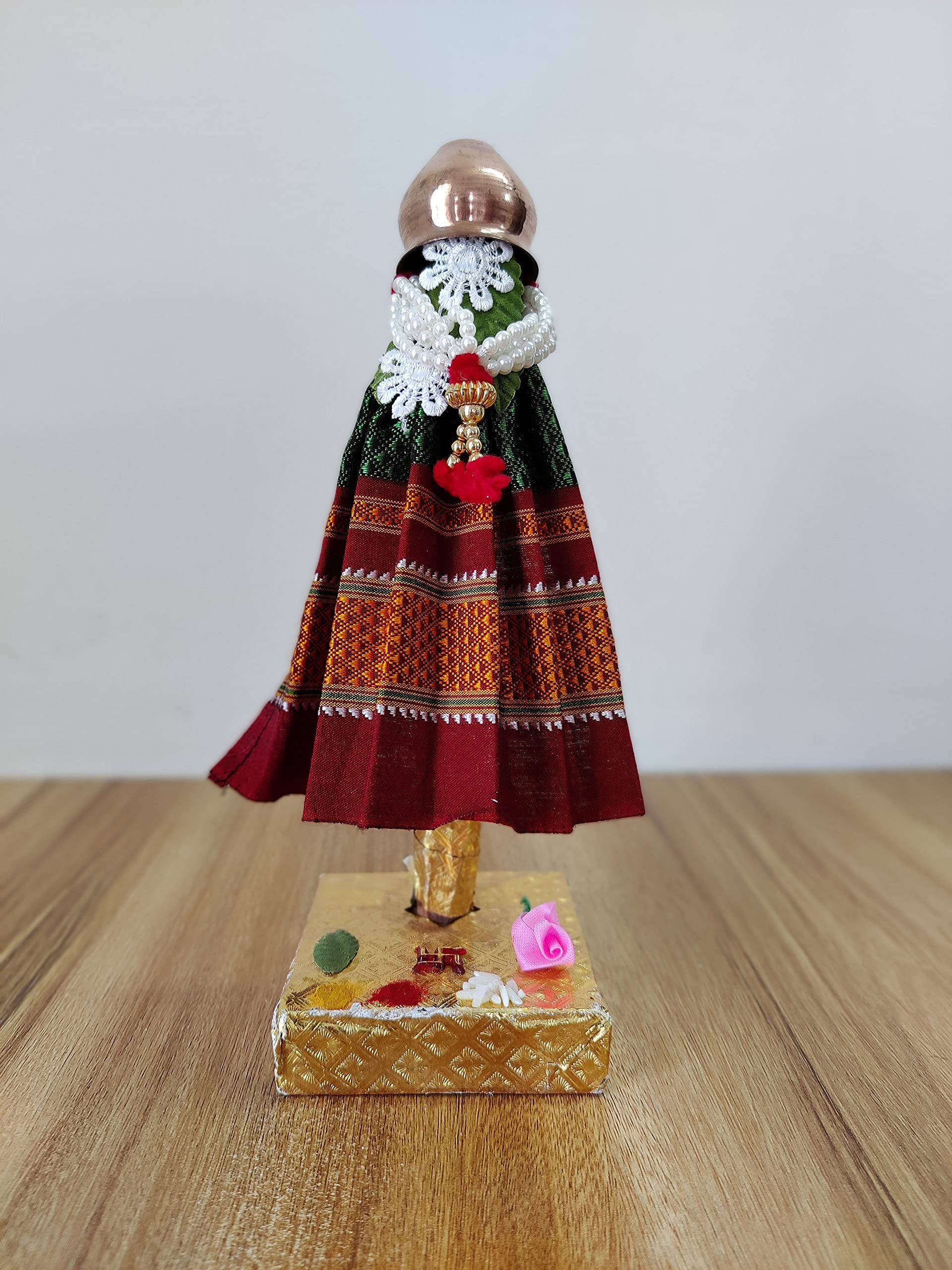 Gudi Padwa, miniature figurine, vibrant traditional attire, 2K Phone Wallpaper