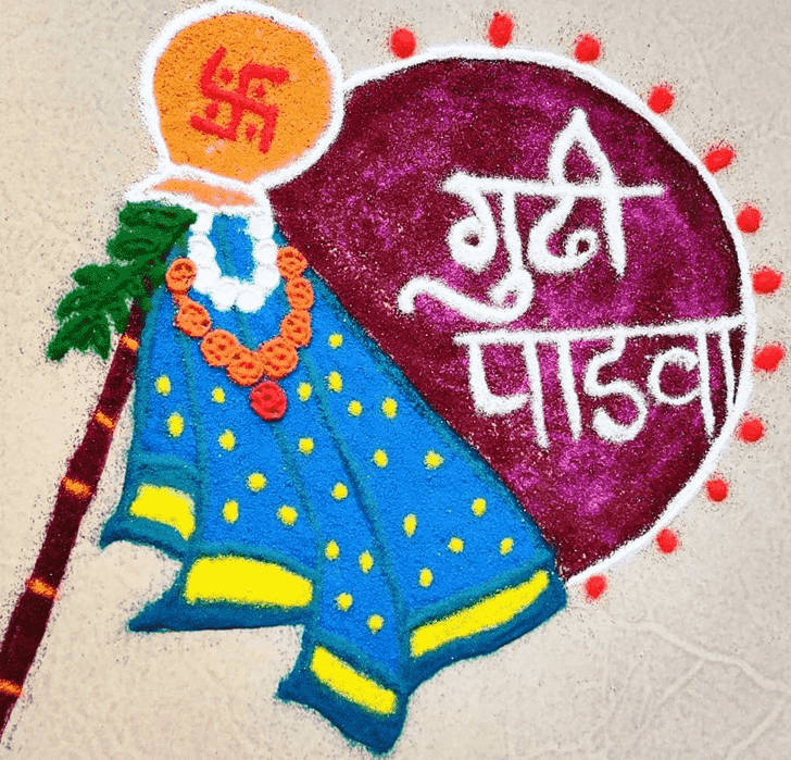 Gudi Padwa, rangoli pattern, sand art, SD Desktop Wallpaper