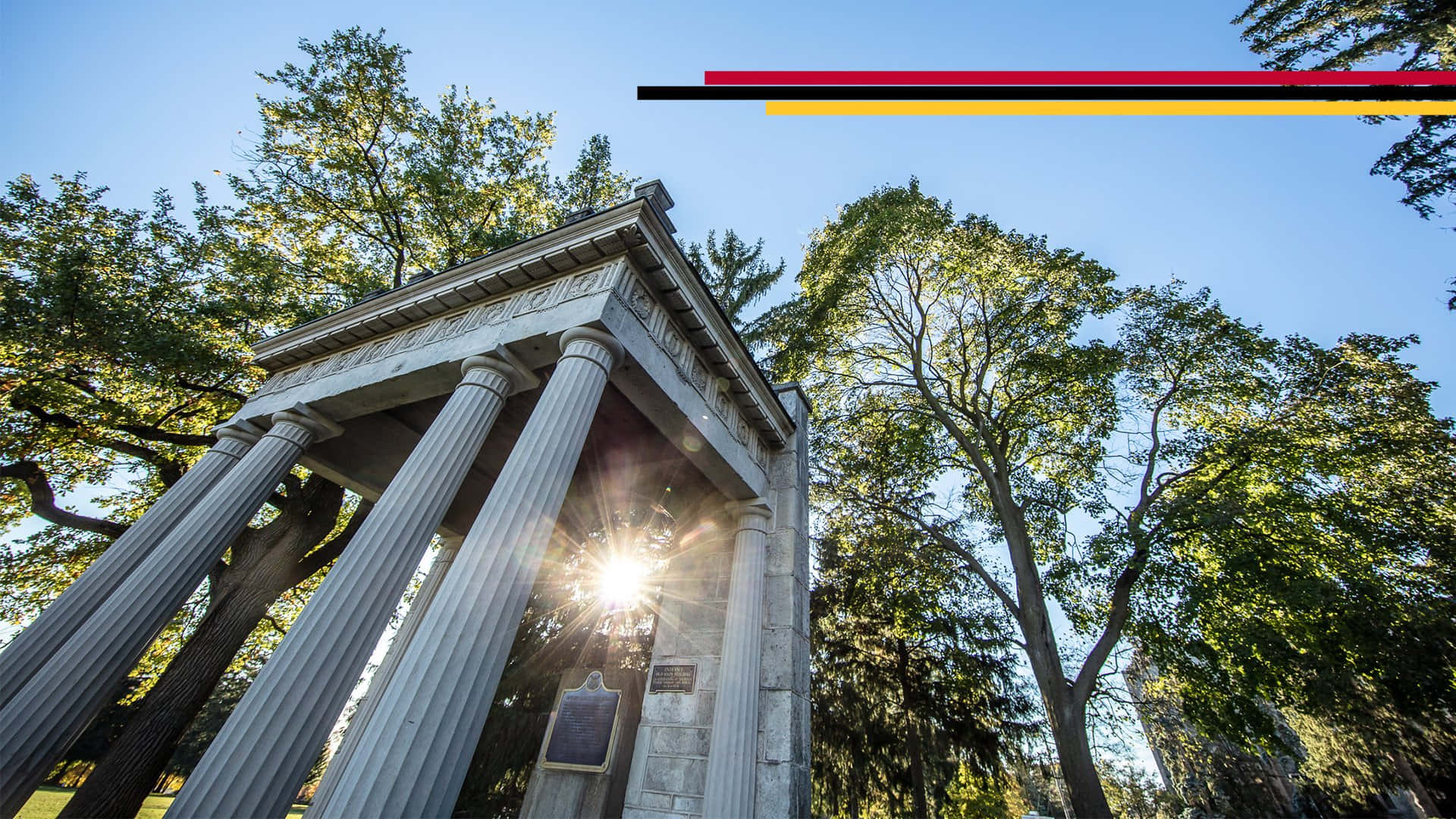 Guelph, historical monument, sunburst, Full HD Desktop Wallpaper