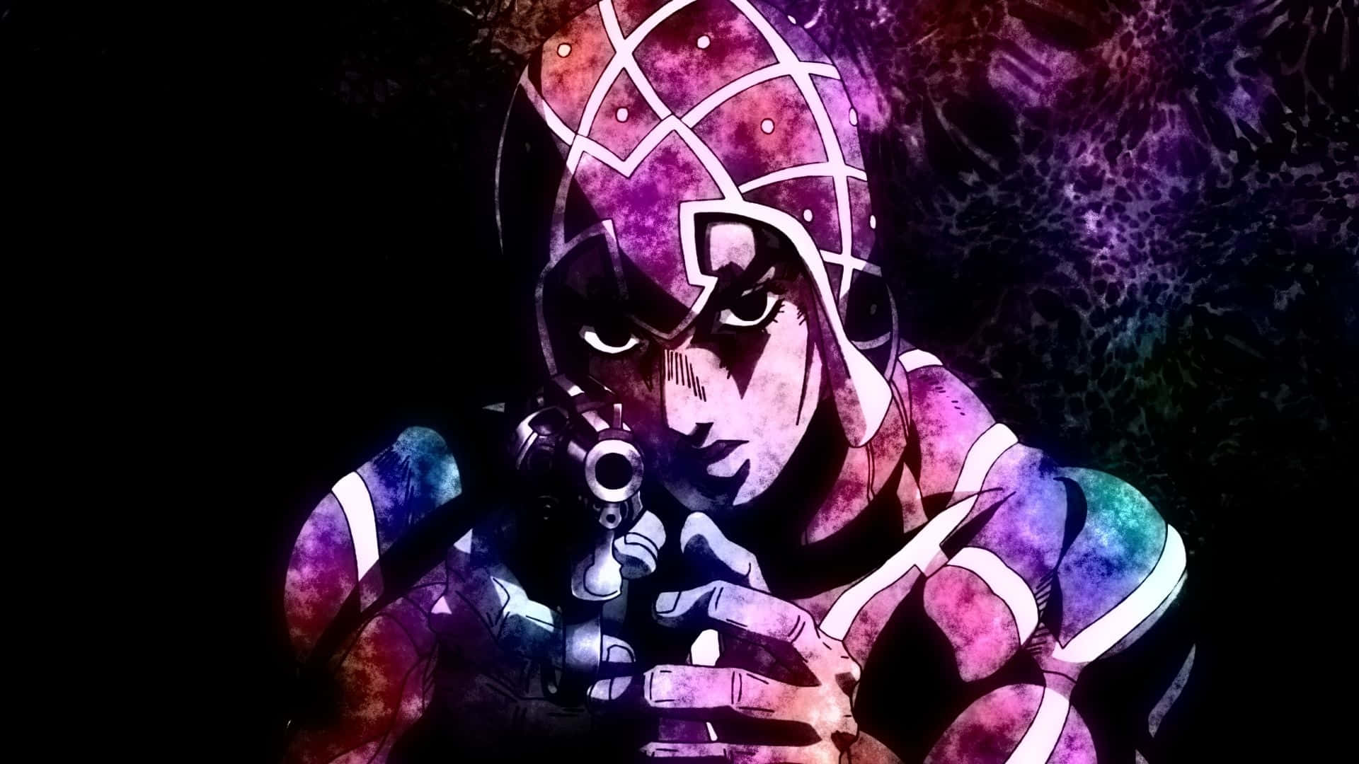 Guido Mista, geometric helmet, pistol, Full HD Desktop Wallpaper