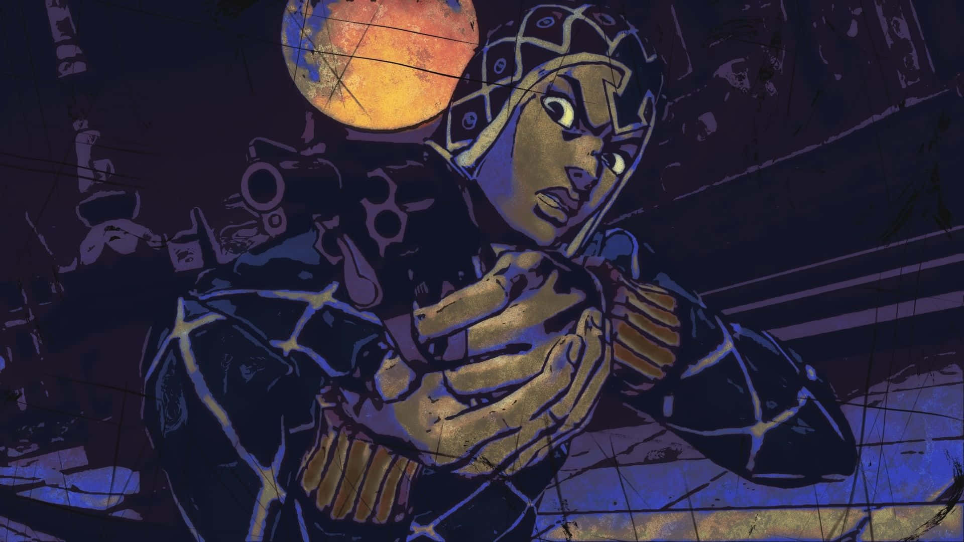 Guido Mista, helmet, glowing orb, Full HD Desktop Wallpaper