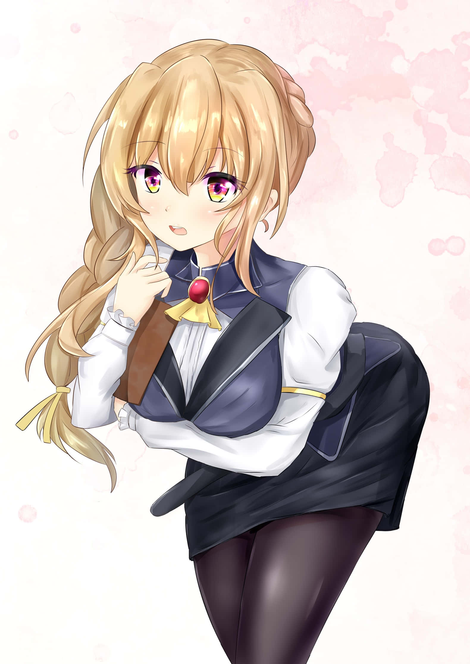 Guild Girl, anime girl, blonde braided hair, Full HD Phone Wallpaper