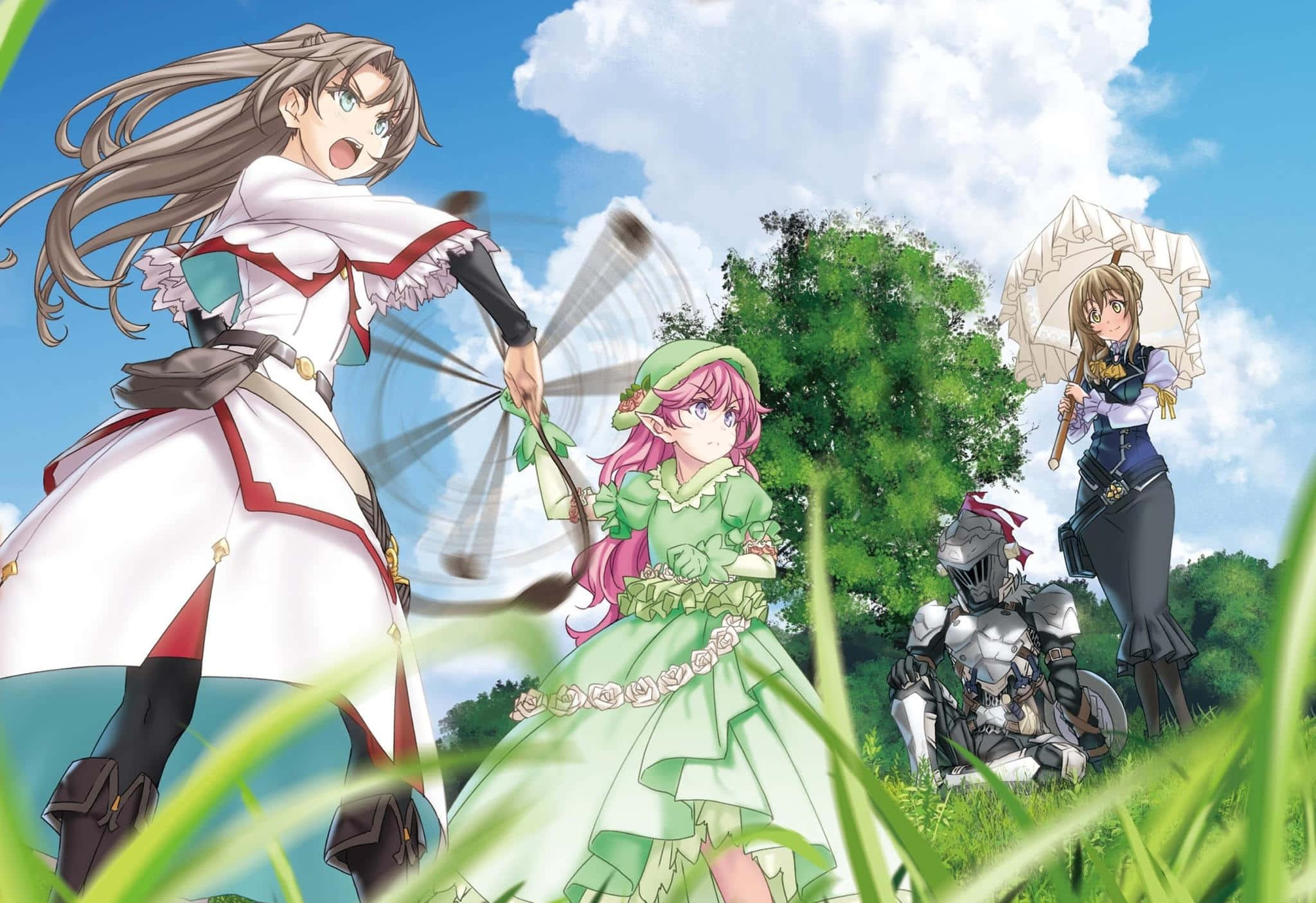 Guild Girl, anime girls, knight in armor, Full HD Desktop Wallpaper