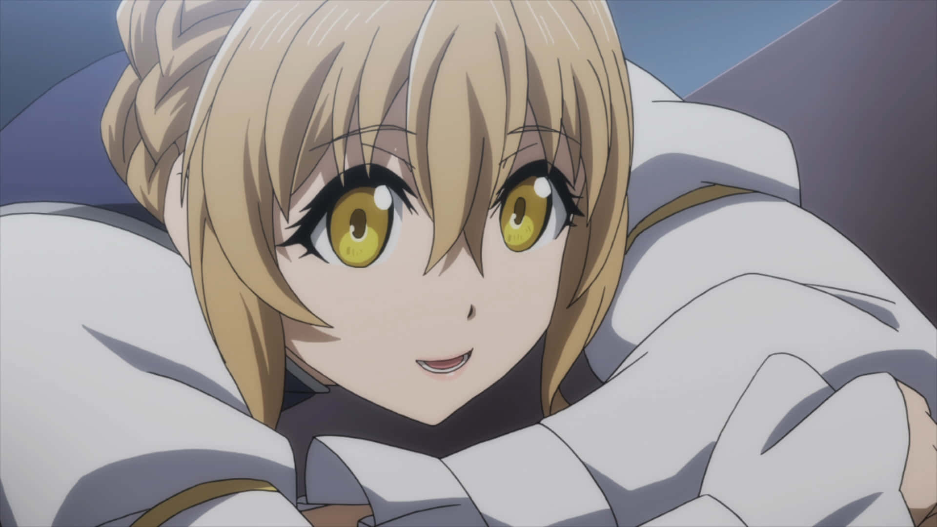 Guild Girl, blonde hair, golden eyes, Full HD Desktop Wallpaper