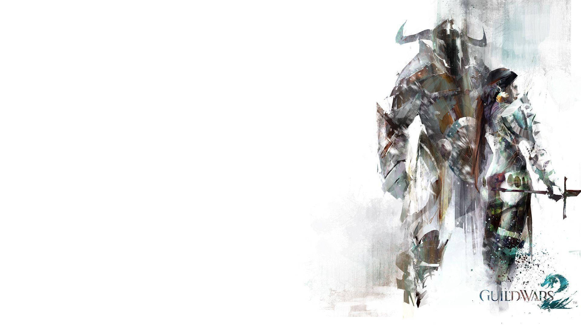 Guild Wars 2, centaur, armored fantasy warriors, Full HD Desktop Wallpaper