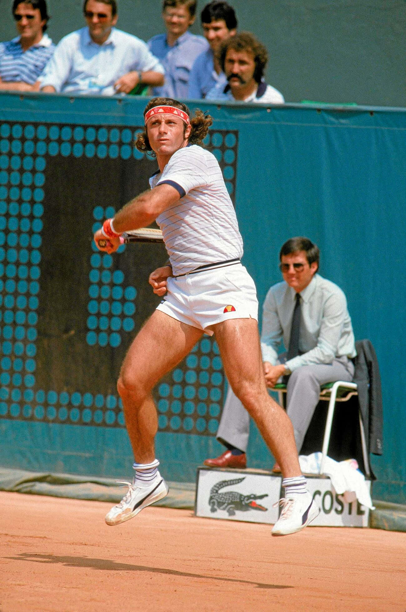 Guillermo Vilas, 1982 French Open, clay court, Full HD Phone Wallpaper