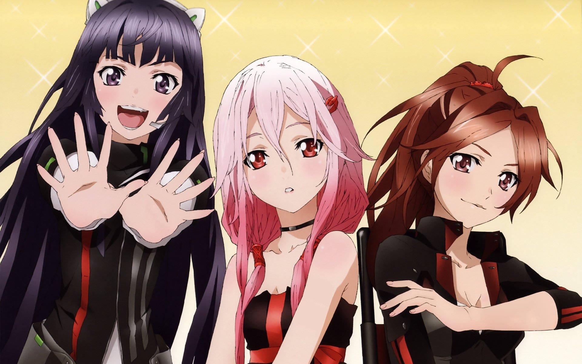 Guilty Crown, cat ears, red accents, Full HD Desktop Wallpaper