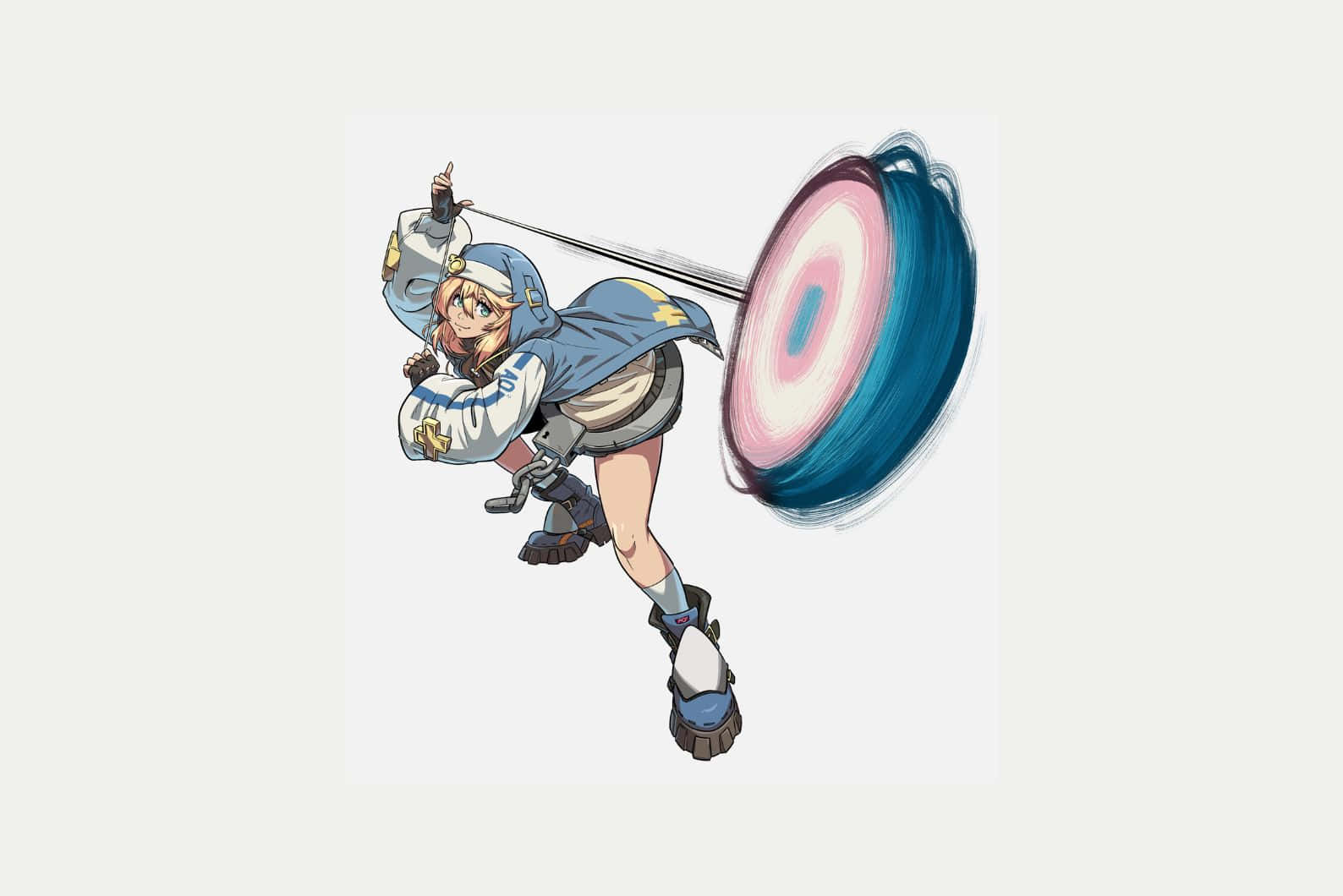 Guilty Gear, energy yoyo, blue and white gear, HD Desktop Wallpaper