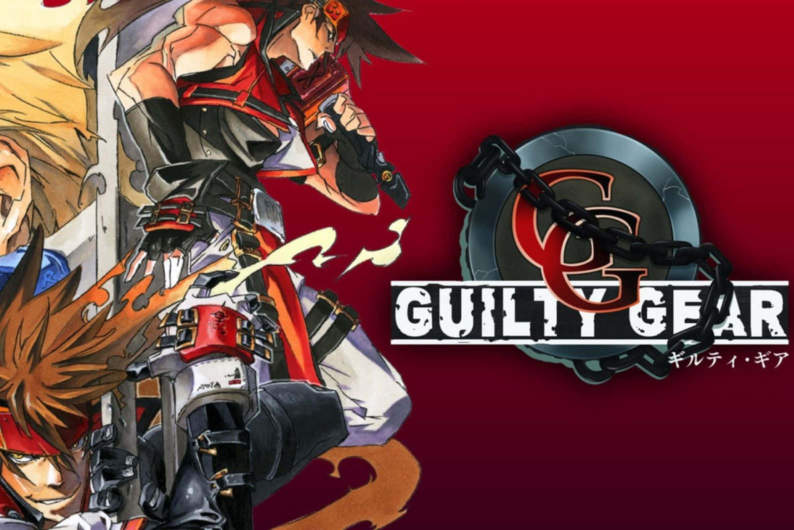 Guilty Gear, classic artwork, red backdrop, HD Desktop Wallpaper
