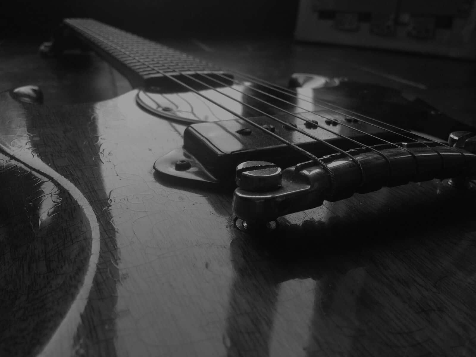 vintage electric guitar, bridge, strings, HD Desktop Wallpaper