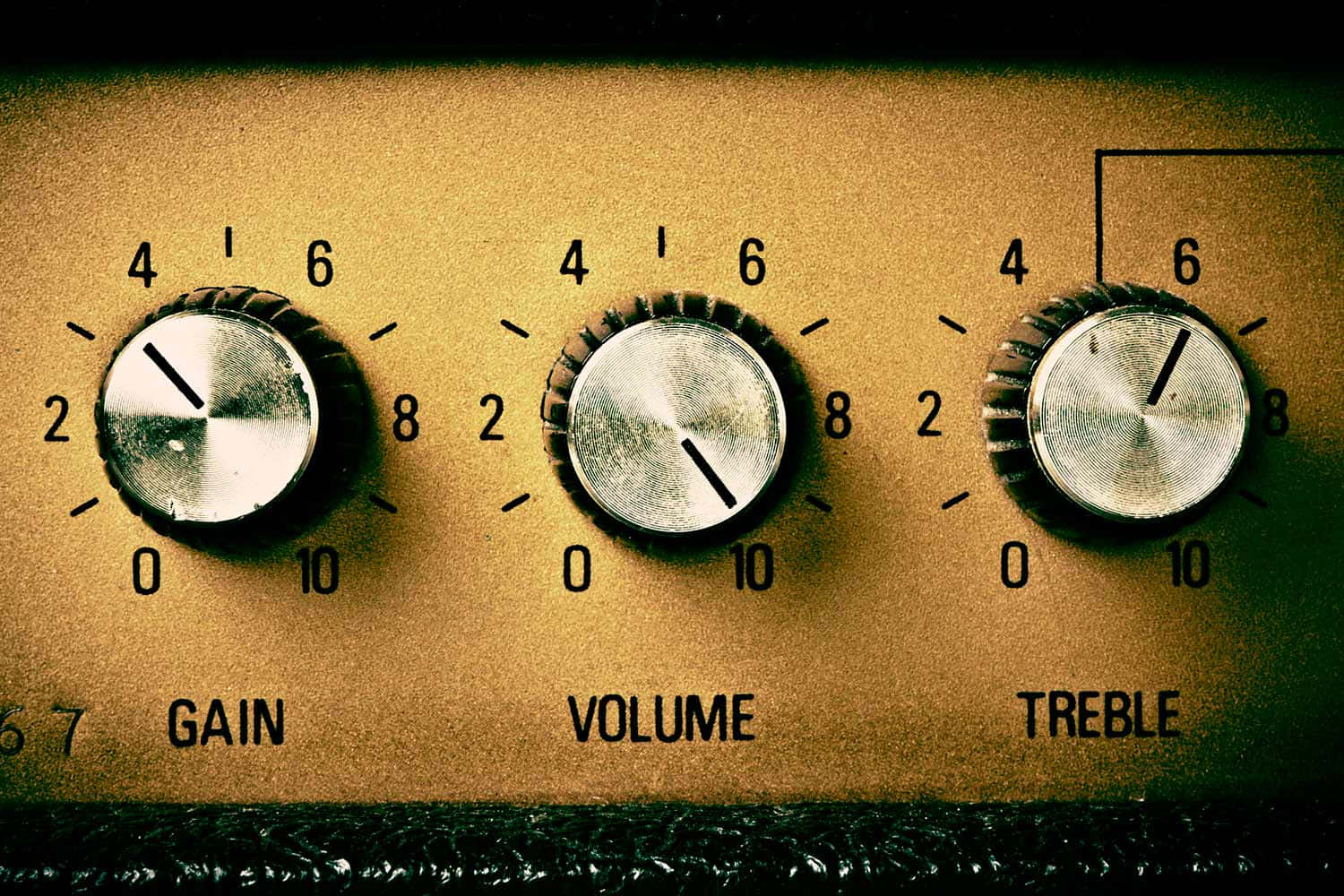 vintage audio amplifier, gain volume, treble, HD Desktop Wallpaper