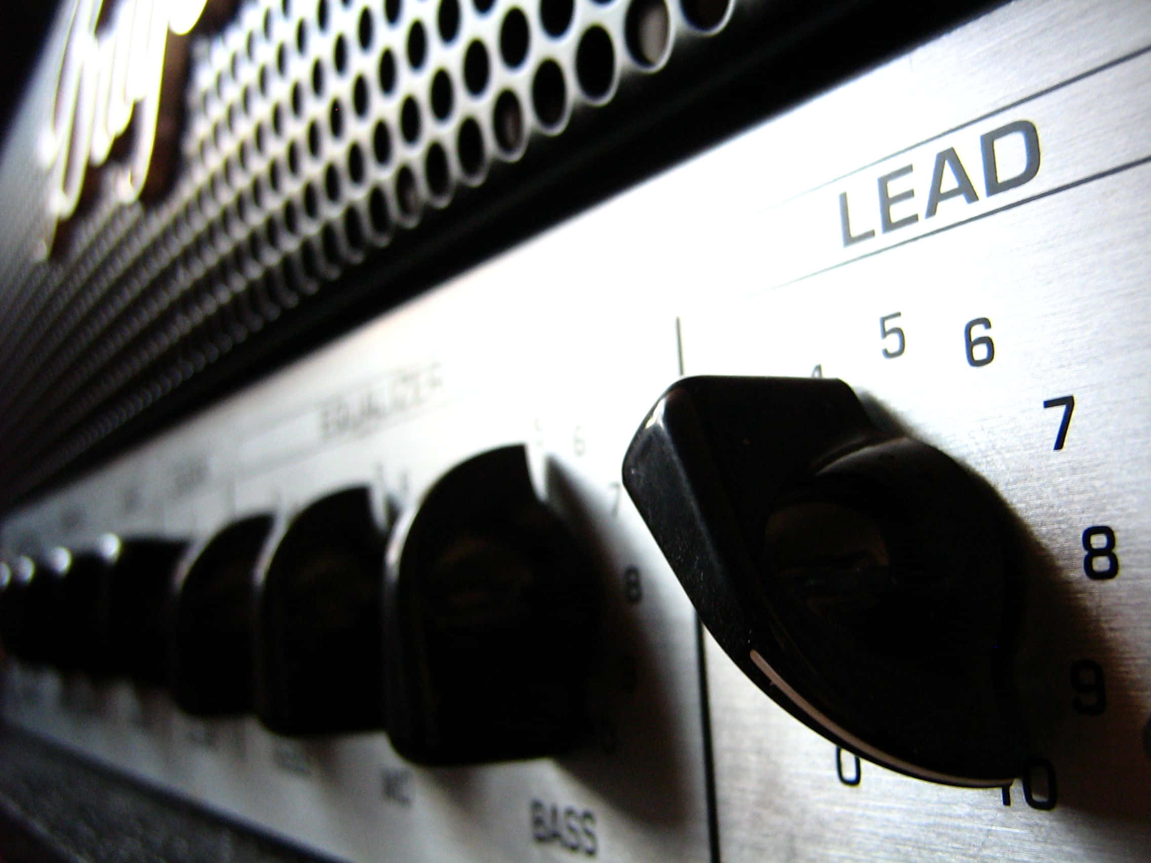 guitar amplifier, black and silver, vintage, Full HD Desktop Wallpaper