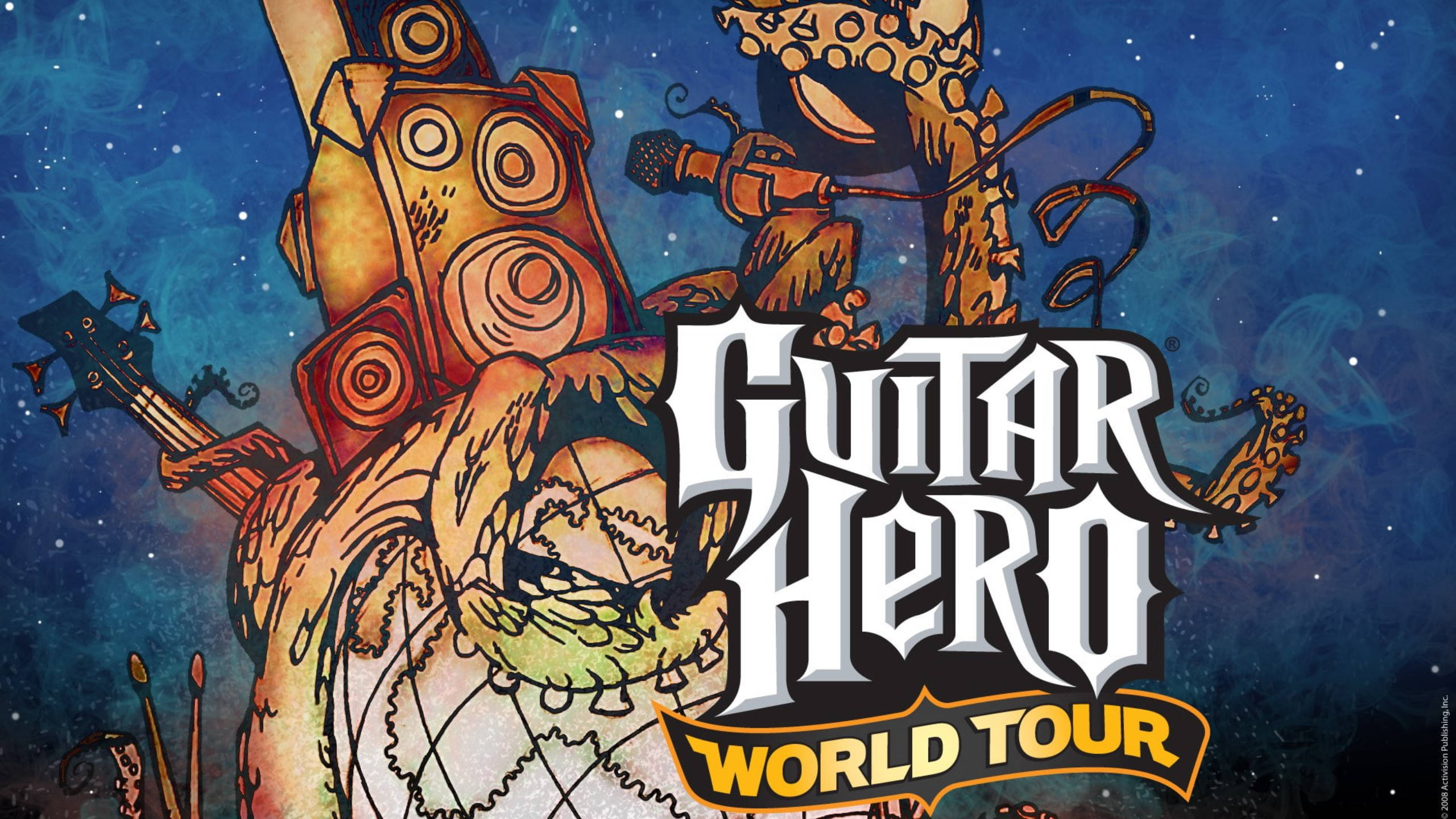 Guitar Hero, mascot, mechanical arms, 2K Desktop Wallpaper
