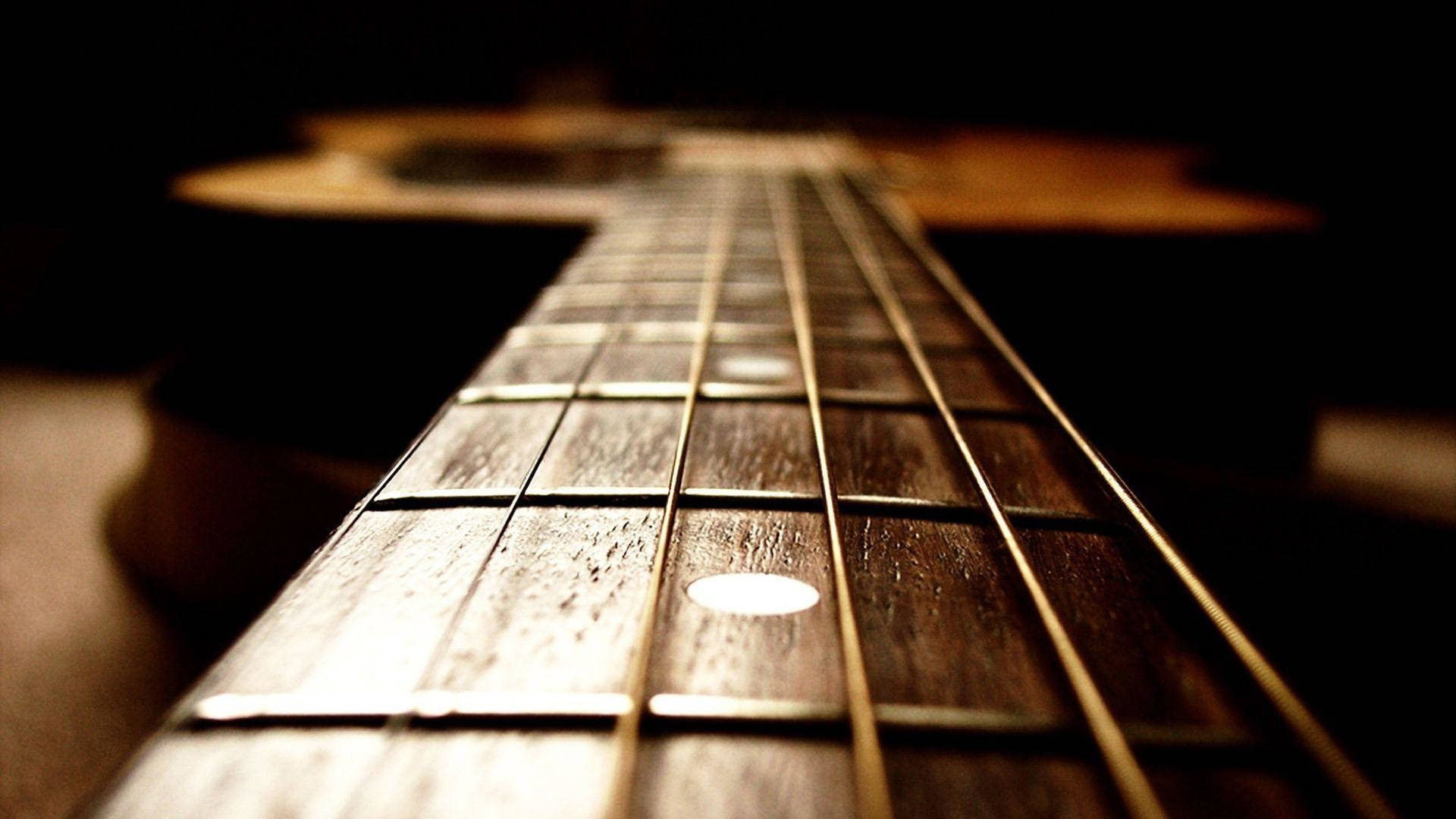 guitar fretboard, guitar neck, wood grain, Full HD Desktop Wallpaper