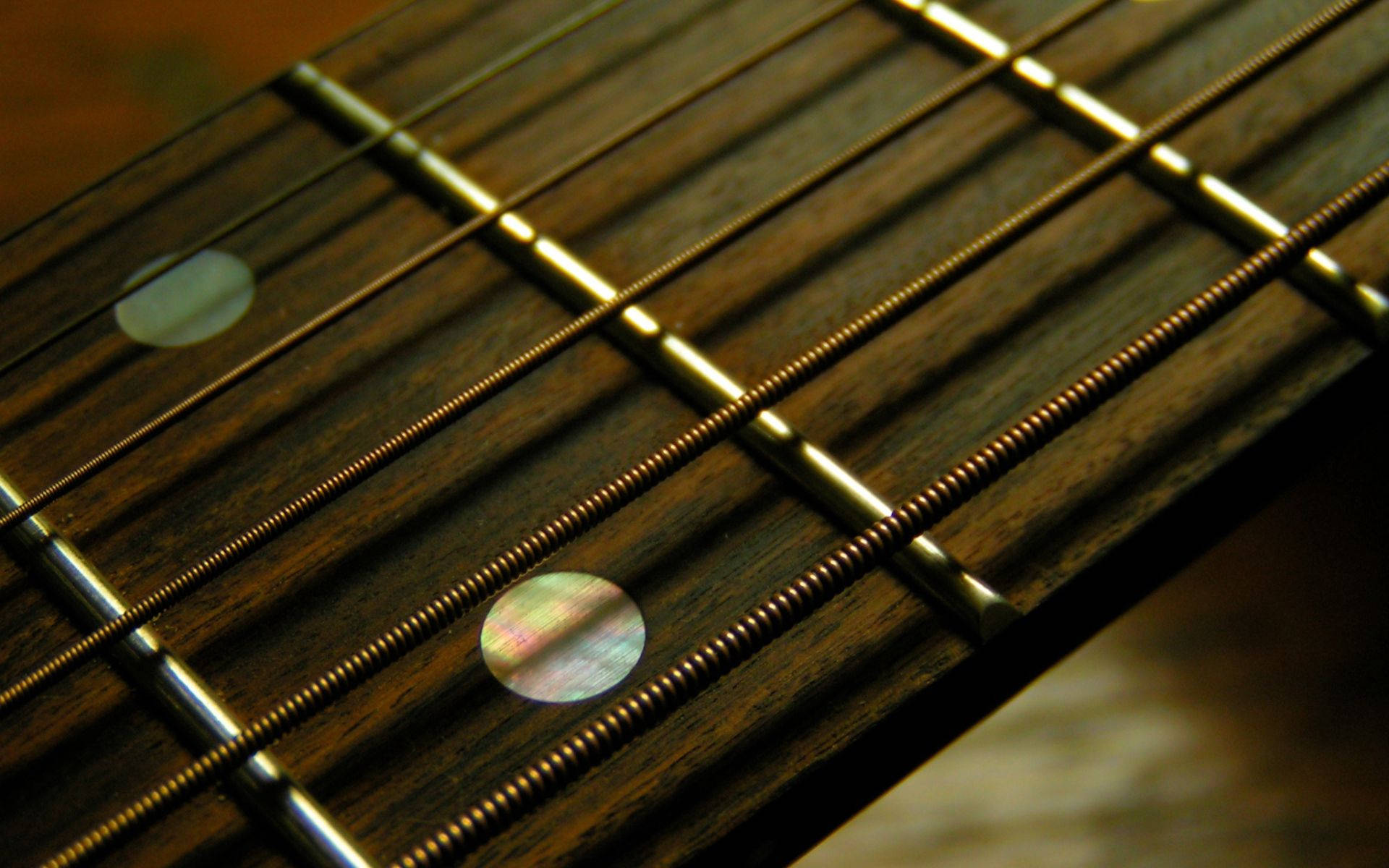 guitar, fretboard, metallic frets, Full HD Desktop Wallpaper