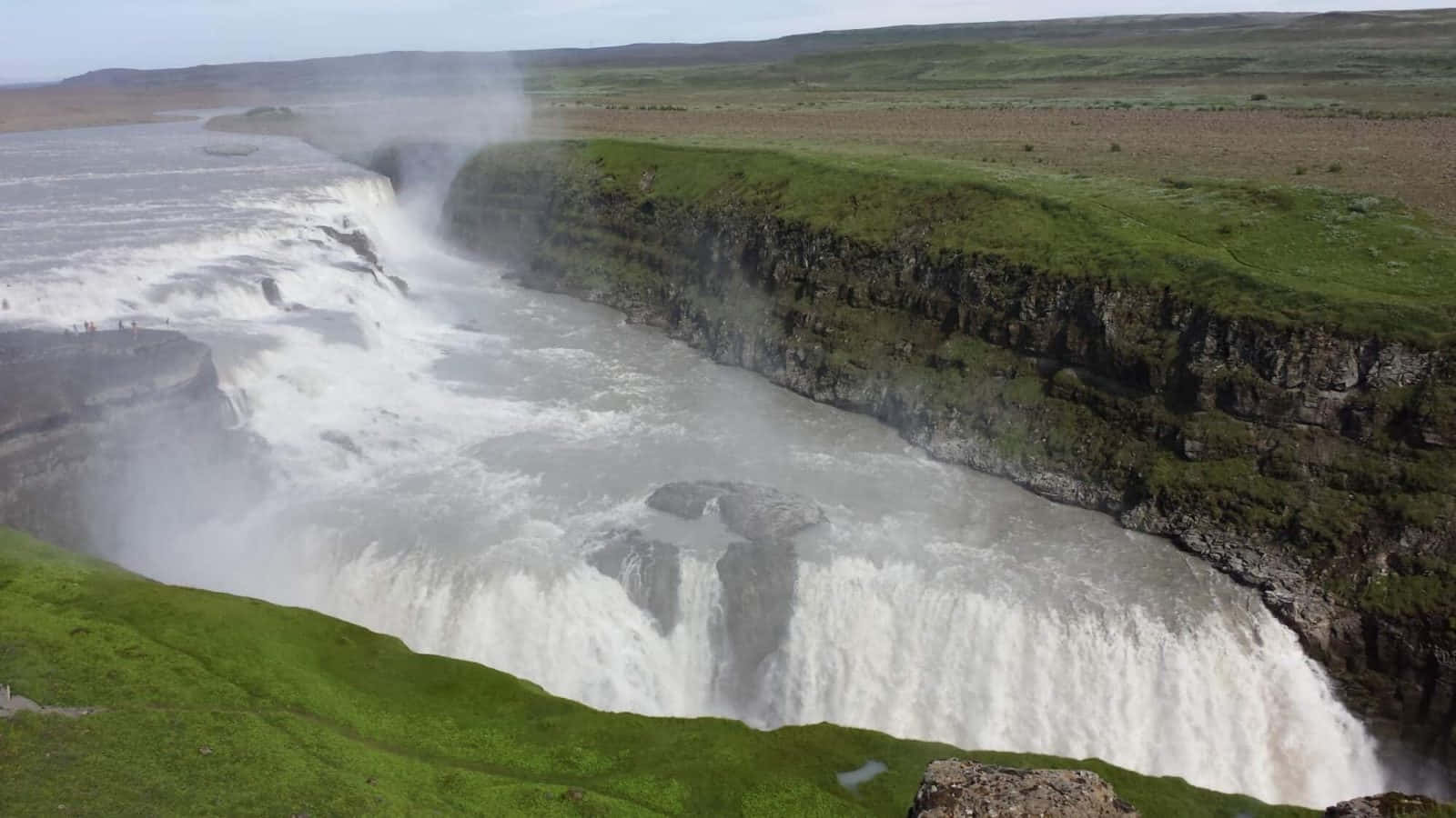 Gullfoss Waterfall, southwest Iceland, massive waterfall, HD Desktop Wallpaper