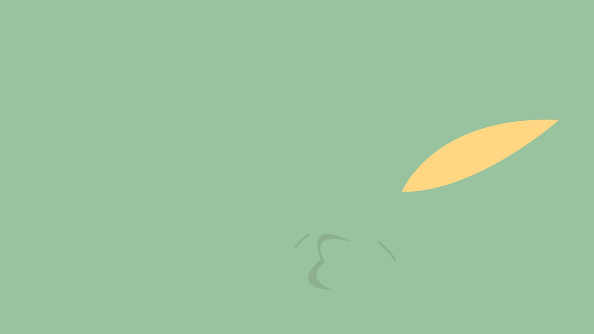 Gulpin, pale green background, yellow leaf shape, Full HD Desktop Wallpaper