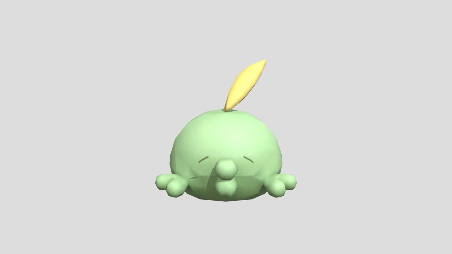 Gulpin, light green, 3d-rendered, Full HD Desktop Wallpaper