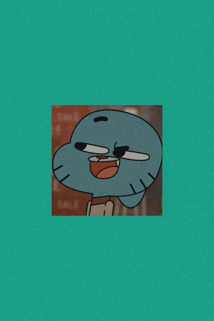 Gumball, minimalist, green aesthetic, SD Phone Wallpaper