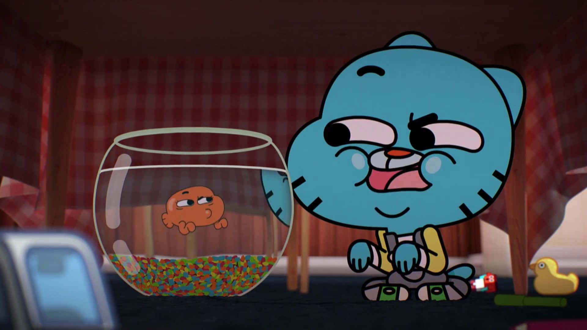 Gumball, Darwin, blue cartoon cat, Full HD Desktop Wallpaper