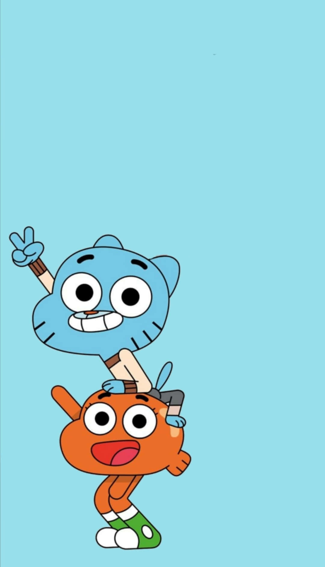 Gumball And Darwin, blue one, orange one, HD Phone Wallpaper