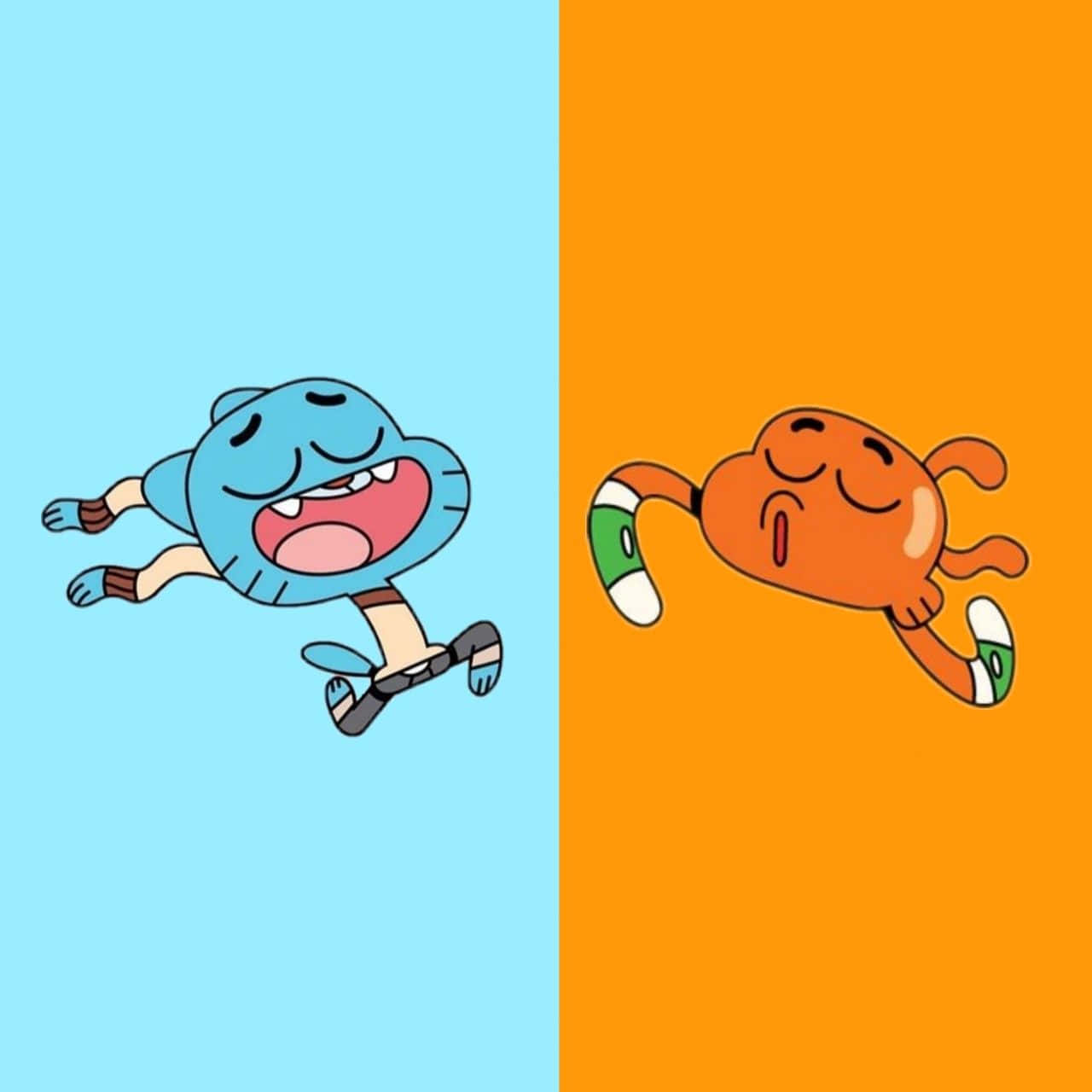 Gumball, Darwin, blue, HD Desktop Wallpaper