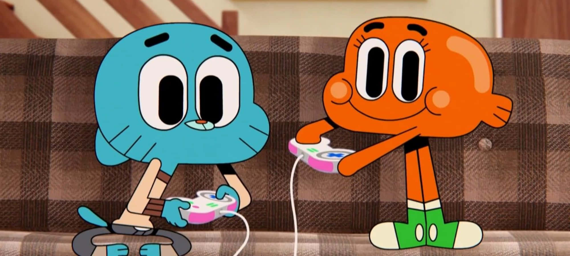 Gumball And Darwin, blue, orange, Full HD Desktop Wallpaper