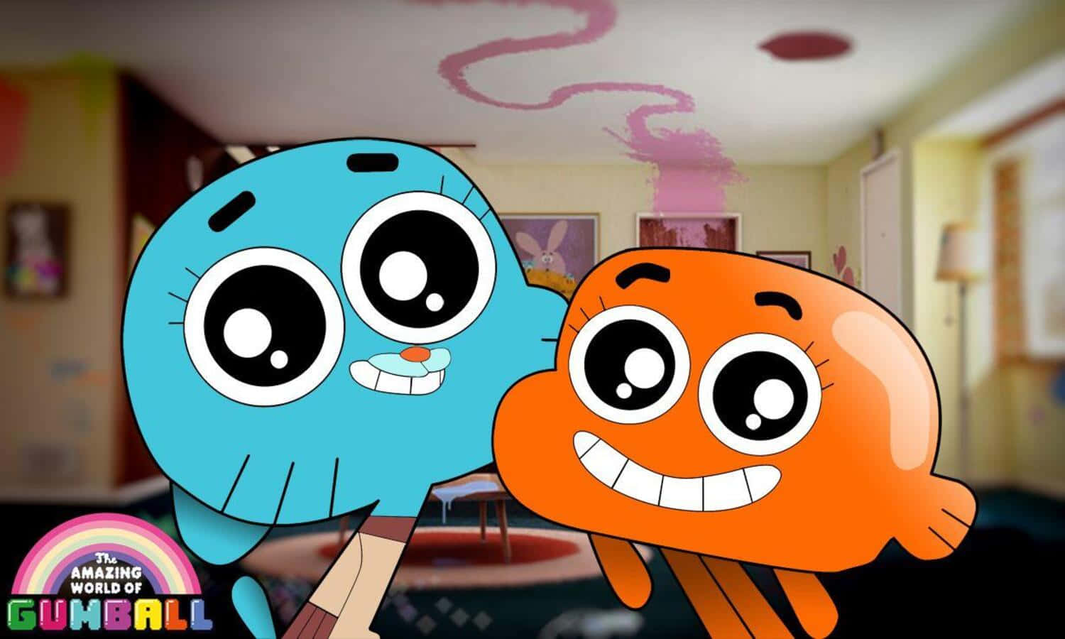 Gumball And Darwin, blue, orange, HD Desktop Wallpaper