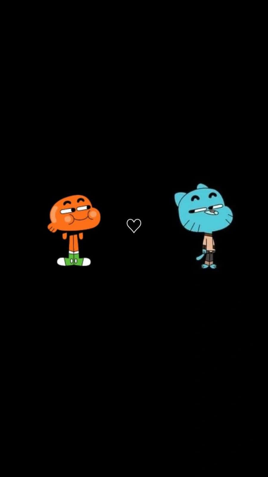 Gumball, Darwin, black background, HD Phone Wallpaper
