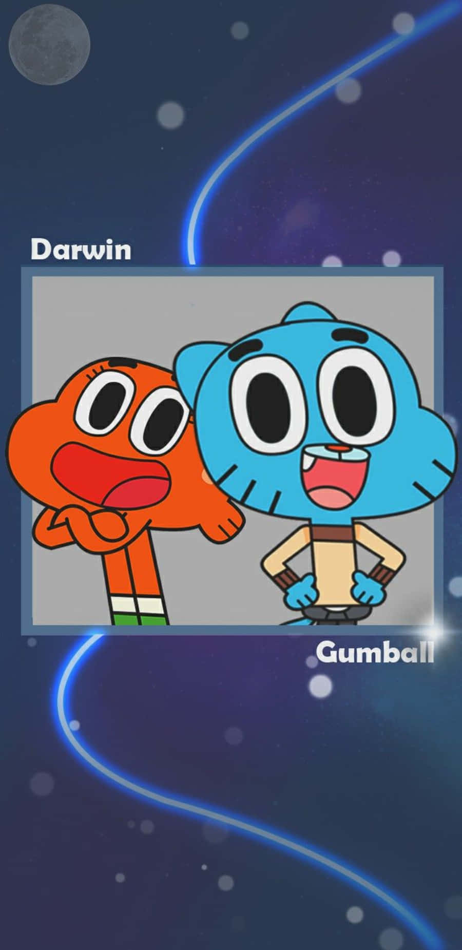 Gumball, Darwin, cosmic background, HD Phone Wallpaper