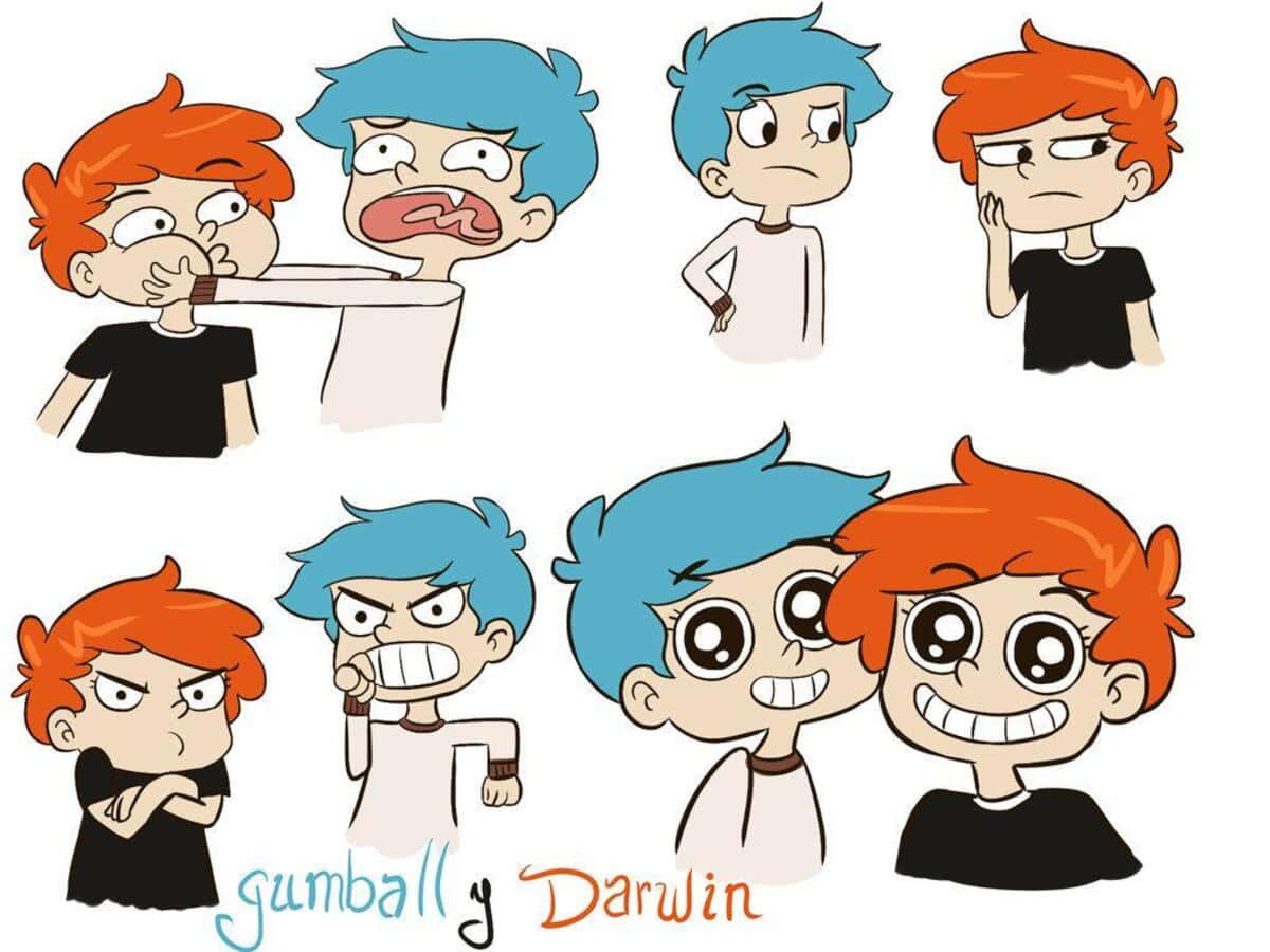 Gumball And Darwin, 1200 x 900, cartoon characters, SD Desktop Wallpaper
