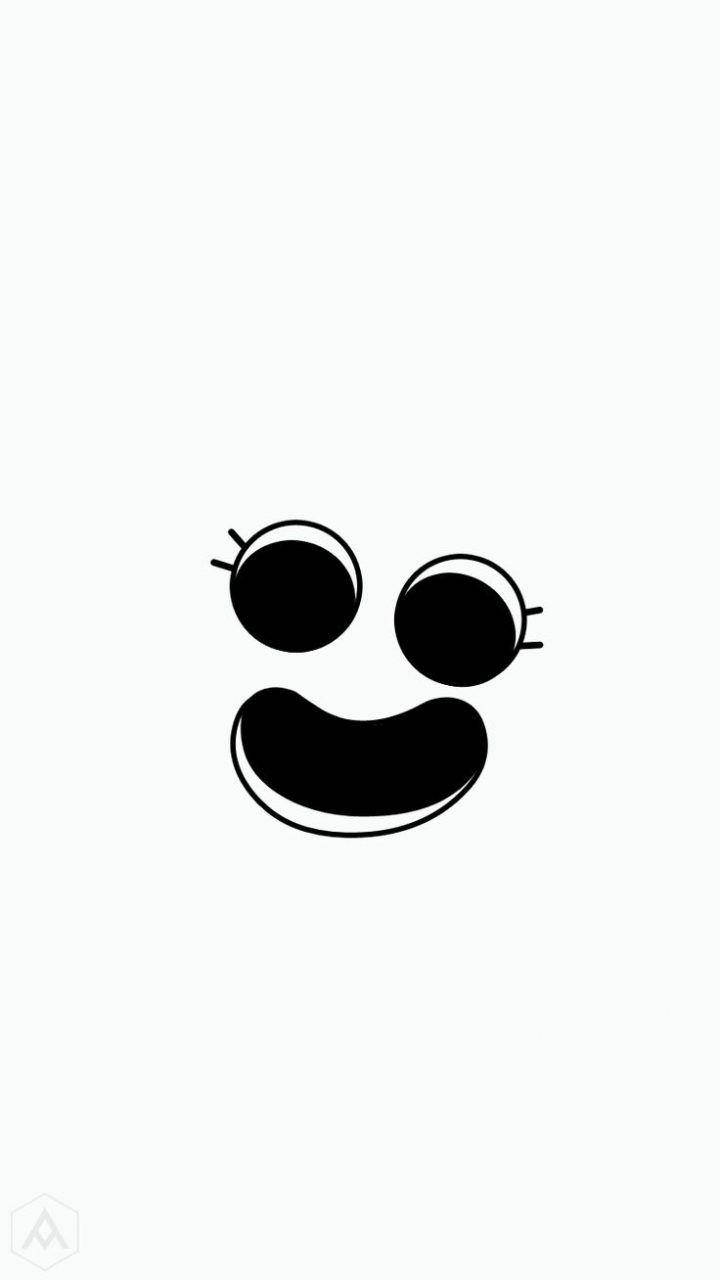 Gumball, black and white, smiley face, HD Phone Wallpaper