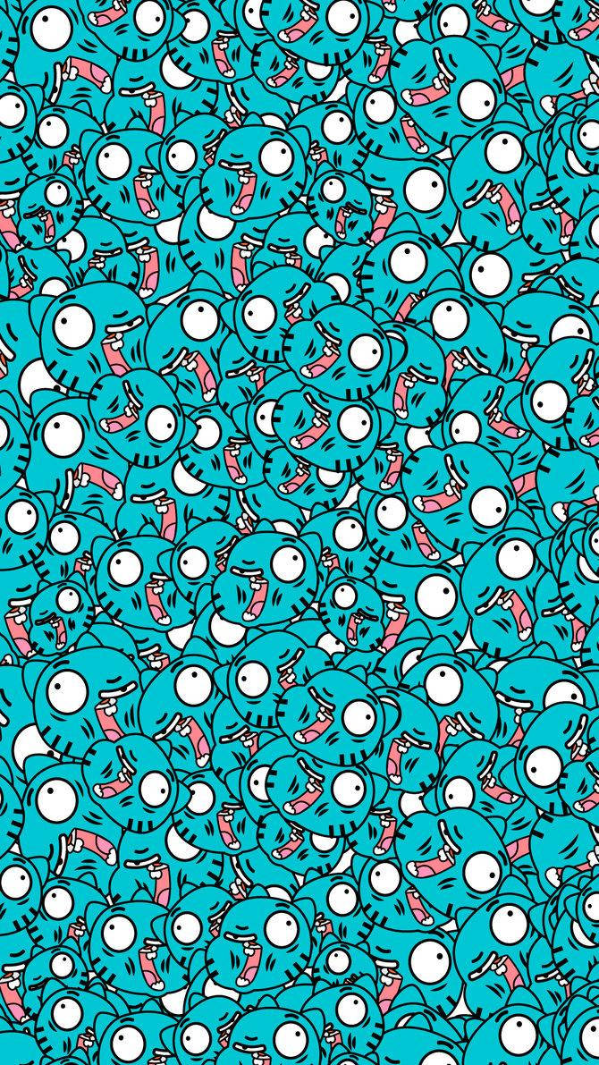 Gumball, turquoise, cartoon monsters, SD Phone Wallpaper
