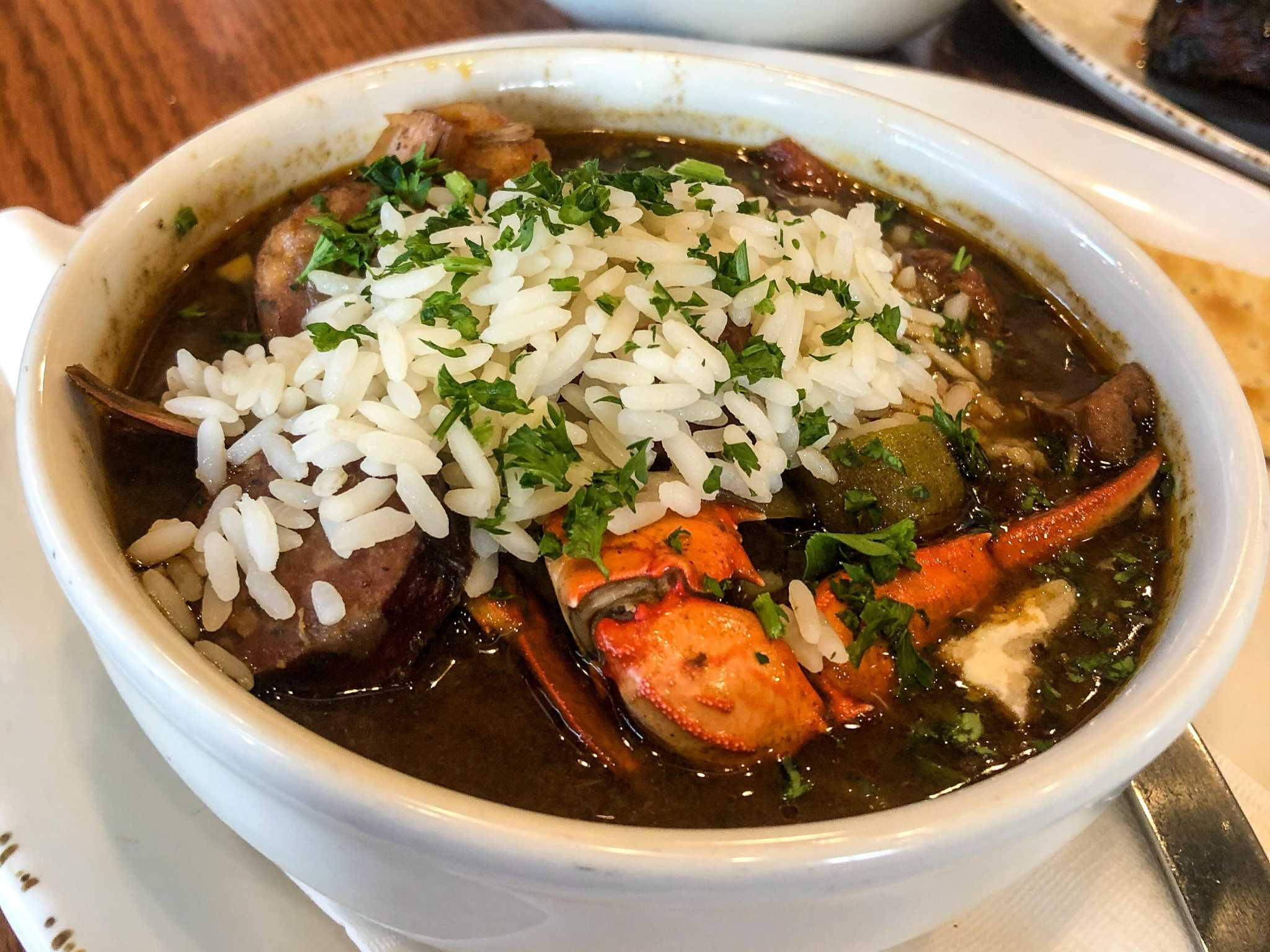 gumbo, black aesthetic, white rice, Full HD Desktop Wallpaper