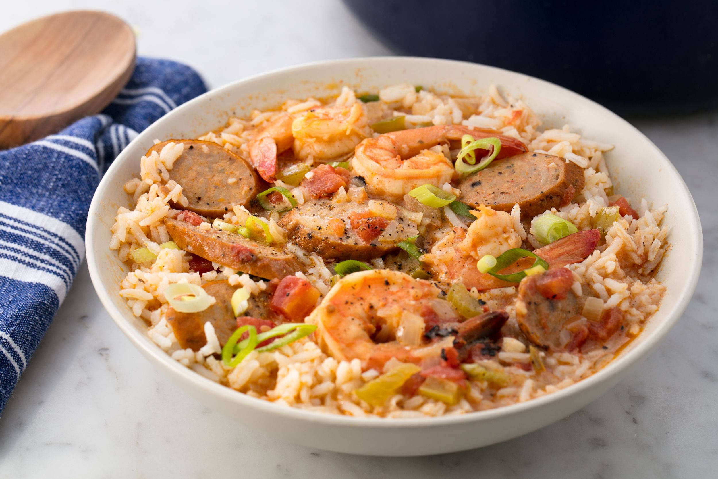gumbo, shrimp, rice, Full HD Desktop Wallpaper