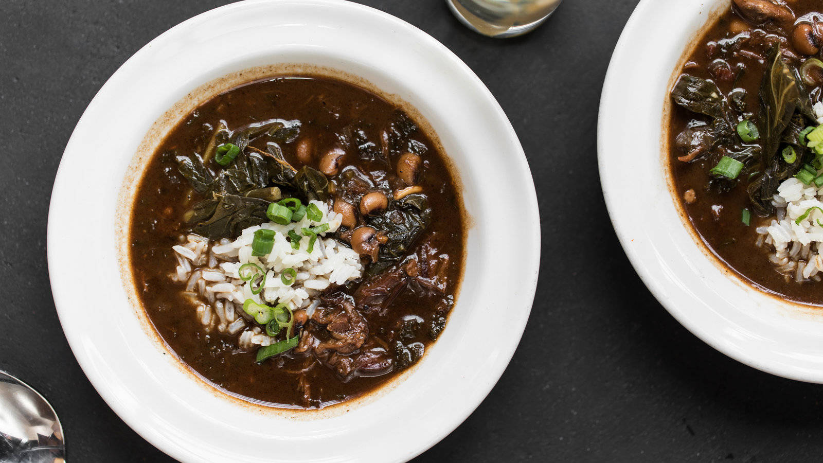 Gumbo, black aesthetic, rice, HD Desktop Wallpaper