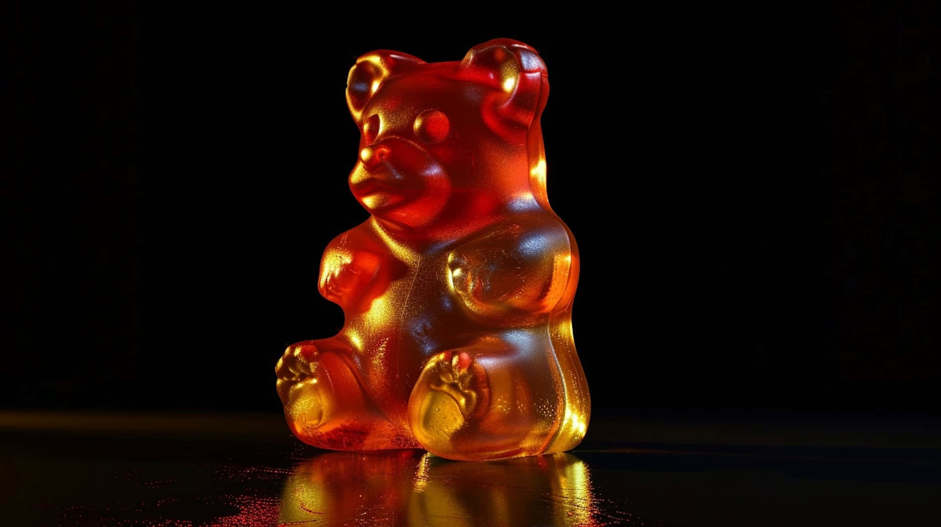 glossy, amber, gummy bear, Full HD Desktop Wallpaper