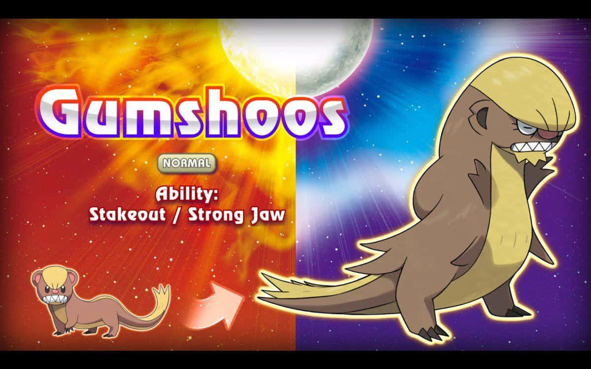 Gumshoos, fiery, starry cosmic background, SD Desktop Wallpaper