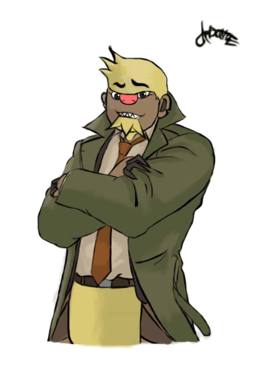 Gumshoos, spiky blonde hair, mustache, HD Phone Wallpaper