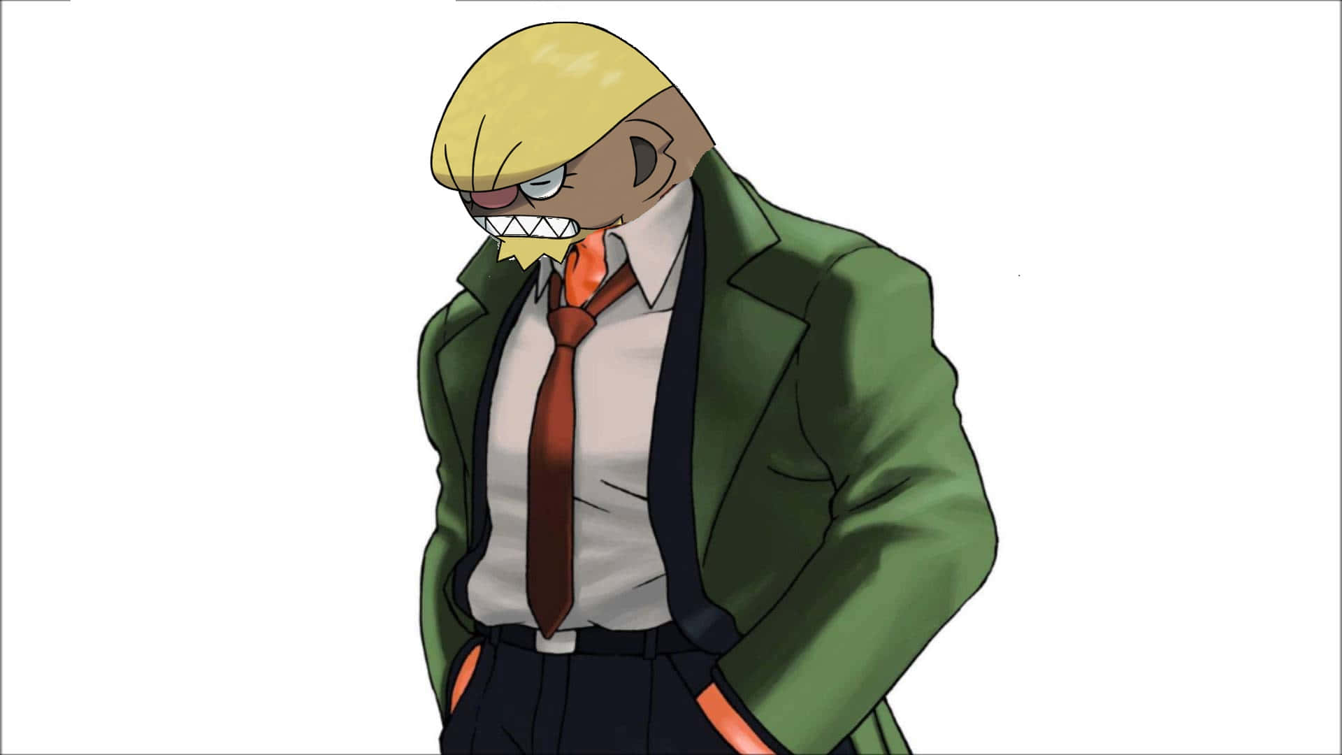 Gumshoos, green suit, yellow bowl haircut, Full HD Desktop Wallpaper