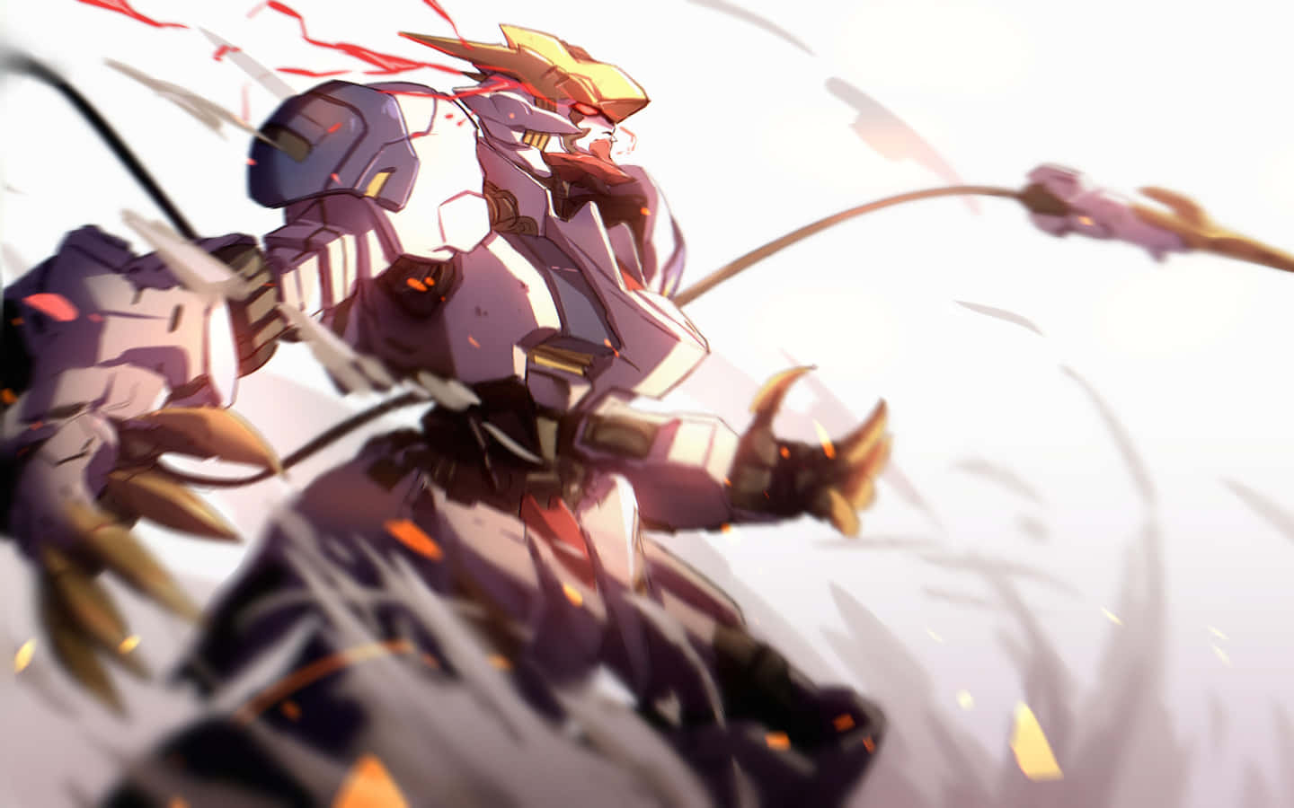 Gundam, anime mecha, glowing red energy blades, HD Desktop Wallpaper