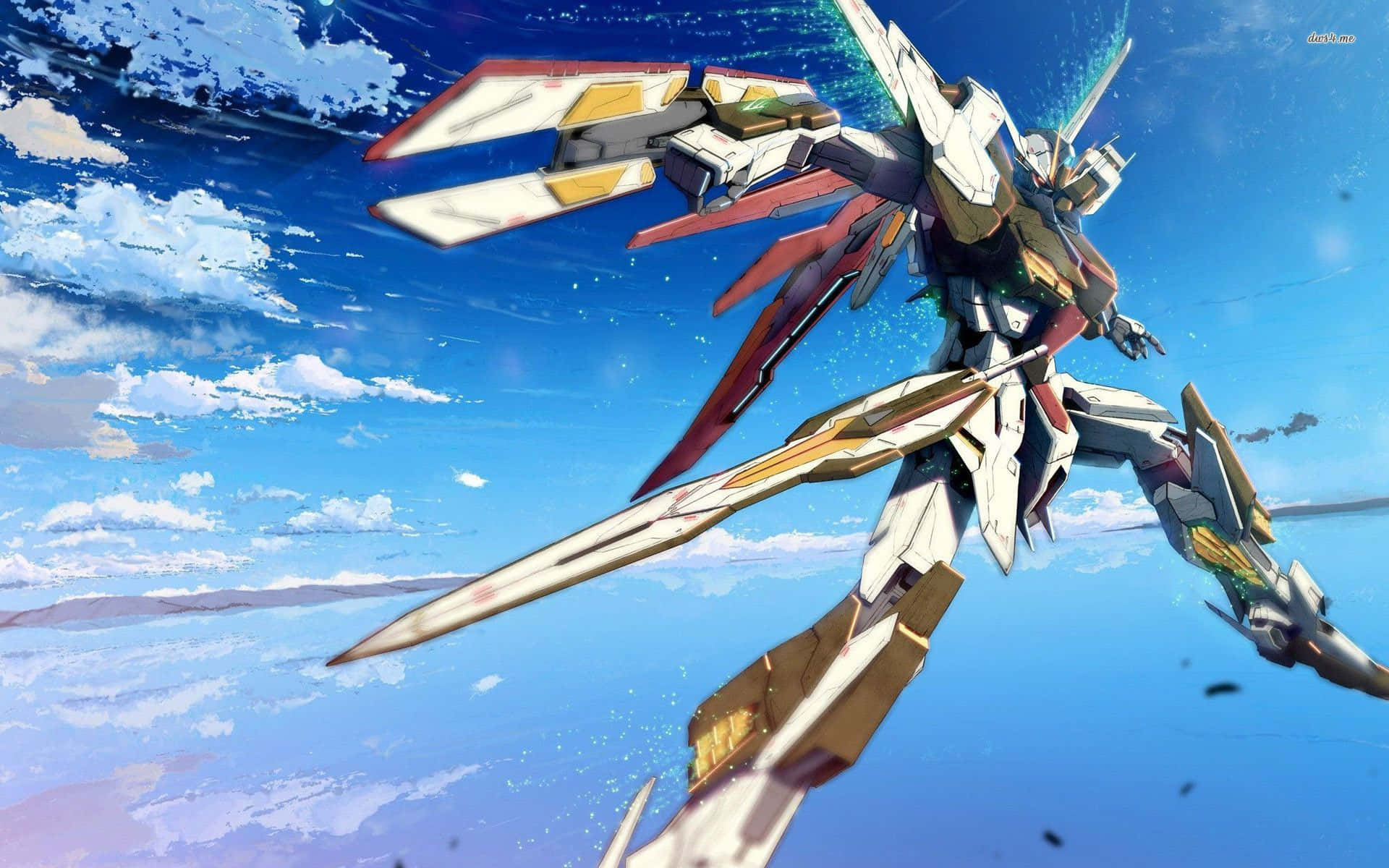 Gundam, white, red, Full HD Desktop Wallpaper