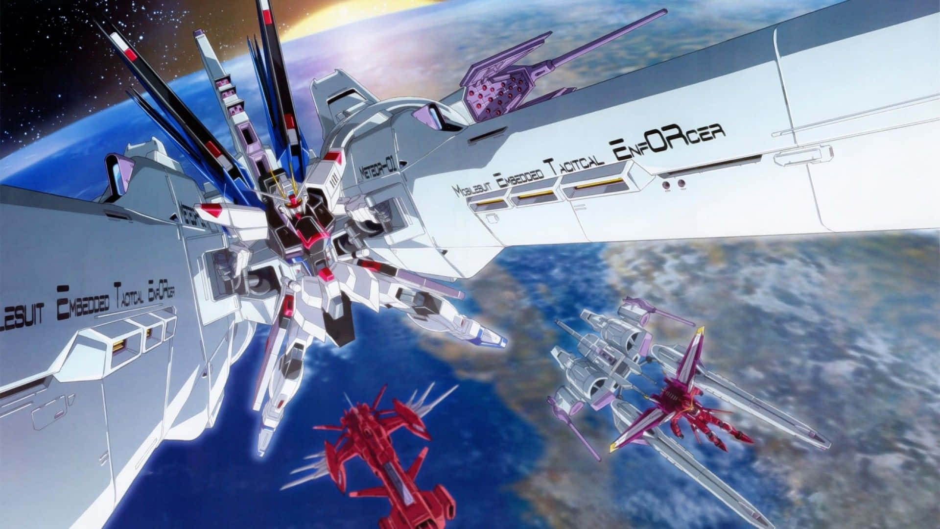Gundam Seed, giant mecha, space, Full HD Desktop Wallpaper