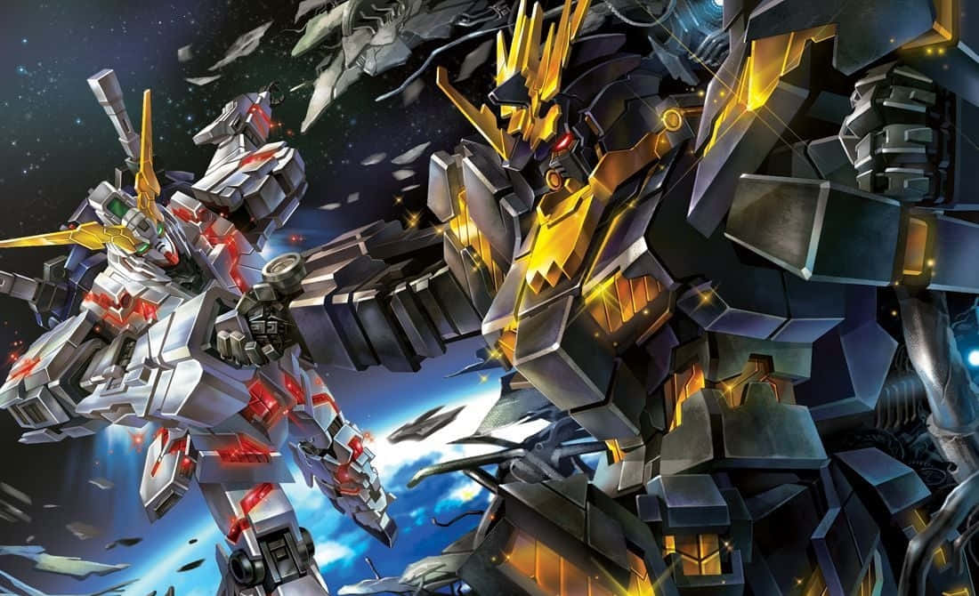 Gundam Unicorn, giant mechs, space, SD Desktop Wallpaper