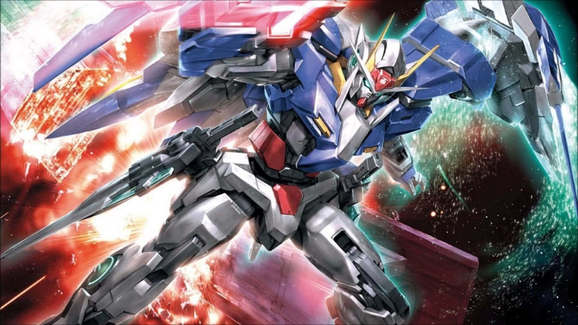 Gundam Unicorn, blue, silver, Full HD Desktop Wallpaper