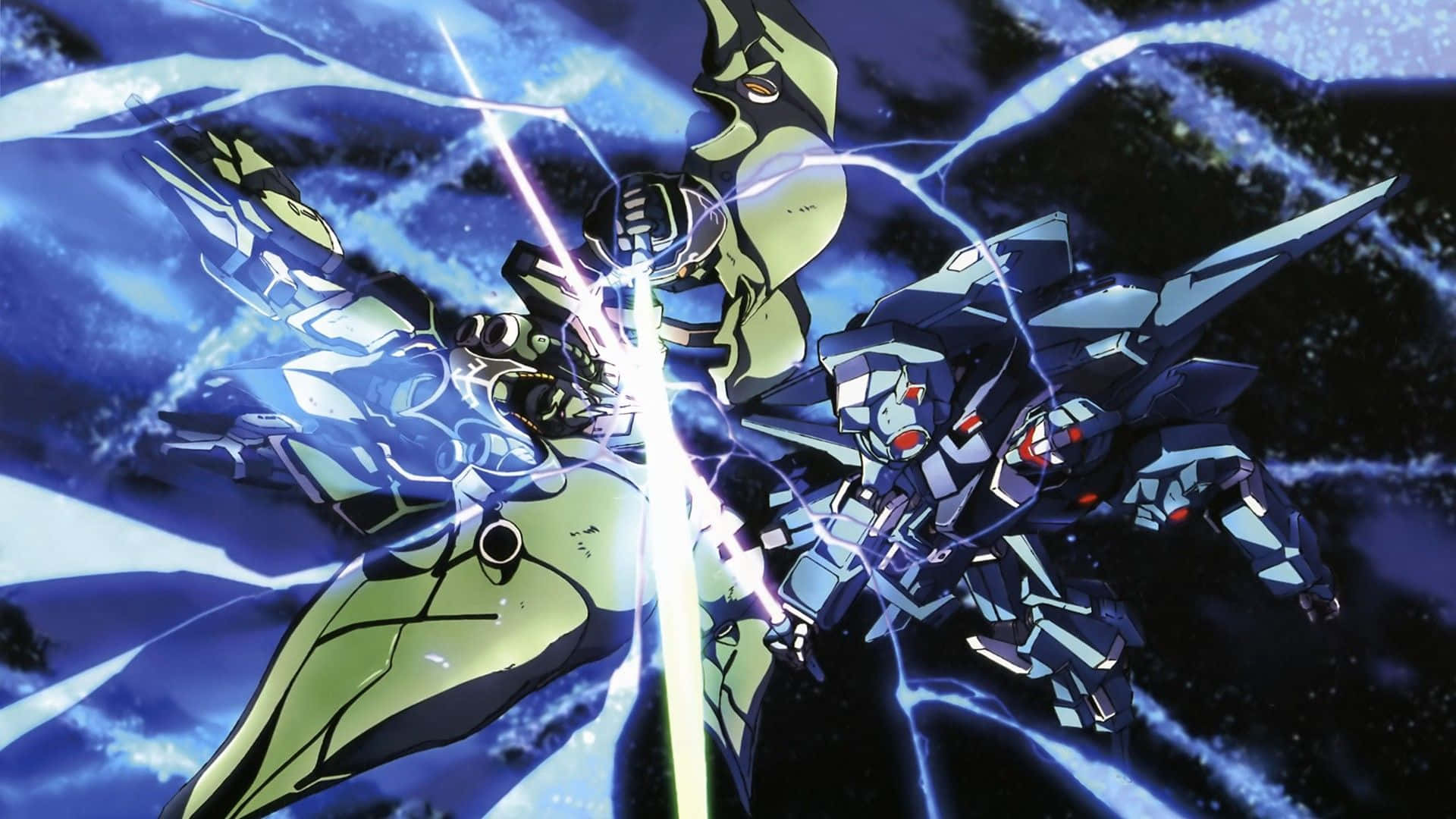 Gundam Unicorn, planetscape, cosmic battle, Full HD Desktop Wallpaper